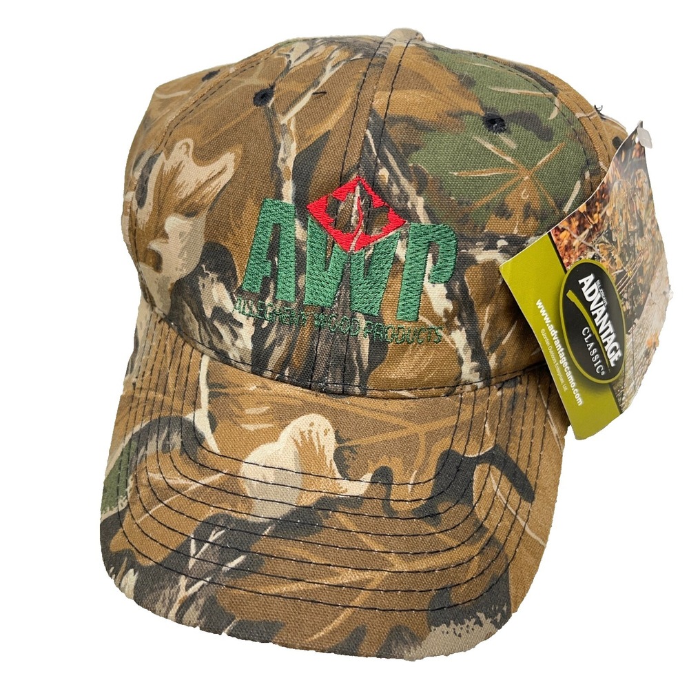 Allegheny Wood Products Hat Cap Advantage Camo Snap Back Dad Hunting AWP Adult